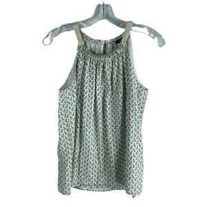 J. Crew Anchor Printed Rope Halter Neck Top Cream Size XS